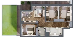 4 pokoje, mieszkanie 76,05 m², parter, oferta nr 6, Badurskiego 7, Kraków, Podgórze Duchackie, Piaski Wielkie, ul. Badurskiego 7