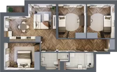 4 pokoje, mieszkanie 76,08 m², piętro 2, oferta nr 18, Badurskiego 7, Kraków, Podgórze Duchackie, Piaski Wielkie, ul. Badurskiego 7