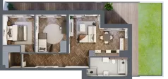 3 pokoje, mieszkanie 61,54 m², parter, oferta nr 1, Badurskiego 7, Kraków, Podgórze Duchackie, Piaski Wielkie, ul. Badurskiego 7