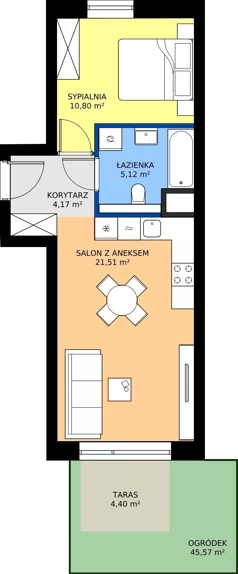 2 pokoje, mieszkanie 41,34 m², parter, oferta nr 165, 28 Czerwca 1956 r., Poznań, Wilda, Dębiec, ul. 28 Czerwca 1956 r. 346
