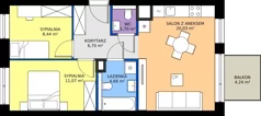 3 pokoje, mieszkanie 52,37 m², piętro 3, oferta nr 145, 28 Czerwca 1956 r., Poznań, Wilda, Dębiec, ul. 28 Czerwca 1956 r. 346
