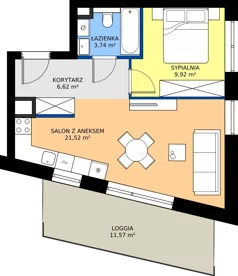 2 pokoje, mieszkanie 41,74 m², parter, oferta nr 91, 28 Czerwca 1956 r., Poznań, Wilda, Dębiec, ul. 28 Czerwca 1956 r. 346
