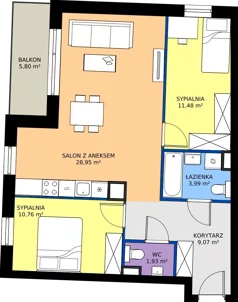 3 pokoje, mieszkanie 65,99 m², piętro 2, oferta nr 229, Jurowiecka 22, Białystok, Sienkiewicza, ul. Jurowiecka 22