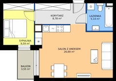 2 pokoje, mieszkanie 50,40 m², piętro 2, oferta nr 298, Jurowiecka 22, Białystok, Sienkiewicza, ul. Jurowiecka 22