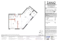 2 pokoje, mieszkanie 51,41 m², piętro 3, oferta nr 19, Zana 2, Warszawa, Praga Południe, Gocławek, ul. Tomasza Zana