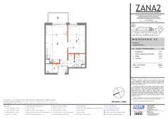 2 pokoje, mieszkanie 33,34 m², piętro 3, oferta nr 24, Zana 2, Warszawa, Praga Południe, Gocławek, ul. Tomasza Zana