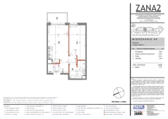 2 pokoje, mieszkanie 35,36 m², piętro 2, oferta nr 40, Zana 2, Warszawa, Praga Południe, Gocławek, ul. Tomasza Zana