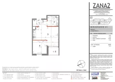 2 pokoje, mieszkanie 32,93 m², piętro 2, oferta nr 41, Zana 2, Warszawa, Praga Południe, Gocławek, ul. Tomasza Zana
