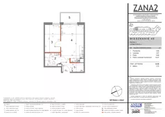 2 pokoje, mieszkanie 33,56 m², piętro 3, oferta nr 46, Zana 2, Warszawa, Praga Południe, Gocławek, ul. Tomasza Zana