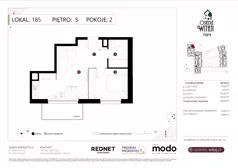 2 pokoje, mieszkanie 39,59 m², piętro 5, oferta nr K185, Osiedle Witaj etap II, Poznań, Naramowice, Naramowice, ul. Bielicowa