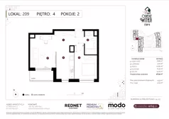 2 pokoje, mieszkanie 46,95 m², piętro 4, oferta nr L209, Osiedle Witaj etap II, Poznań, Naramowice, Naramowice, ul. Bielicowa