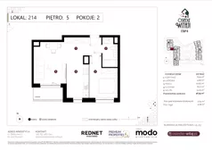 2 pokoje, mieszkanie 46,95 m², piętro 5, oferta nr L214, Osiedle Witaj etap II, Poznań, Naramowice, Naramowice, ul. Bielicowa