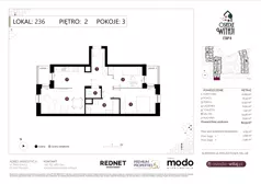 3 pokoje, mieszkanie 62,33 m², piętro 2, oferta nr M236, Osiedle Witaj etap II, Poznań, Naramowice, Naramowice, ul. Bielicowa