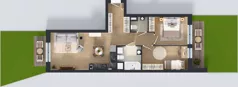 3 pokoje, mieszkanie 61,65 m², parter, oferta nr E267, Osiedle Witaj etap III, Poznań, Naramowice, ul. Bielicowa