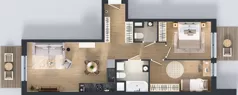 3 pokoje, mieszkanie 62,56 m², piętro 2, oferta nr E284, Osiedle Witaj etap III, Poznań, Naramowice, ul. Bielicowa