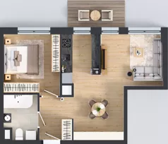 2 pokoje, mieszkanie 48,15 m², piętro 2, oferta nr E291, Osiedle Witaj etap III, Poznań, Naramowice, ul. Bielicowa
