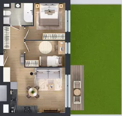 3 pokoje, mieszkanie 49,90 m², piętro 1, oferta nr E279, Osiedle Witaj etap III, Poznań, Naramowice, ul. Bielicowa
