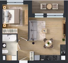 2 pokoje, mieszkanie 39,60 m², parter, oferta nr K318, Osiedle Witaj etap III, Poznań, Naramowice, ul. Bielicowa