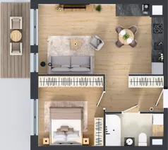 2 pokoje, mieszkanie 47,13 m², piętro 2, oferta nr K336, Osiedle Witaj etap III, Poznań, Naramowice, ul. Bielicowa