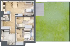 3 pokoje, apartament 64,14 m², parter, oferta nr E38, Let's Sea Baltic Park II etap, Gąski, ul. Nadbrzeżna 52C