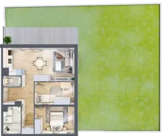 3 pokoje, apartament 61,20 m², parter, oferta nr F69, Let's Sea Baltic Park II etap, Gąski, ul. Nadbrzeżna 52C