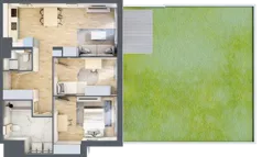 3 pokoje, mieszkanie 64,32 m², parter, oferta nr F71, Let's Sea Baltic Park II etap, Gąski, ul. Nadbrzeżna 52C