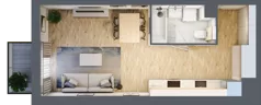 1 pokój, apartament inwestycyjny 32,67 m², piętro 1, oferta nr G110, Let's Sea Baltic Park II etap, Gąski, ul. Nadbrzeżna 52C