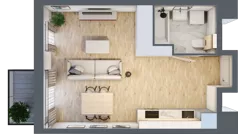 1 pokój, apartament inwestycyjny 32,22 m², piętro 1, oferta nr G111, Let's Sea Baltic Park II etap, Gąski, ul. Nadbrzeżna 52C