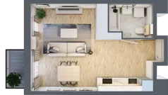 1 pokój, apartament inwestycyjny 32,37 m², piętro 1, oferta nr G113, Let's Sea Baltic Park II etap, Gąski, ul. Nadbrzeżna 52C