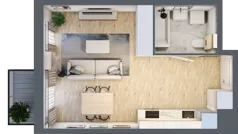 1 pokój, apartament inwestycyjny 32,88 m², piętro 1, oferta nr G114, Let's Sea Baltic Park II etap, Gąski, ul. Nadbrzeżna 52C