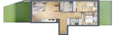 3 pokoje, mieszkanie 64,07 m², parter, oferta nr D118, Osiedle Witaj etap II, Poznań, Naramowice, Naramowice, ul. Bielicowa