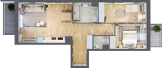 3 pokoje, mieszkanie 64,56 m², piętro 4, oferta nr D162, Osiedle Witaj etap II, Poznań, Naramowice, Naramowice, ul. Bielicowa