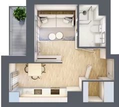 1 pokój, mieszkanie 27,80 m², parter, oferta nr L189, Osiedle Witaj etap II, Poznań, Naramowice, Naramowice, ul. Bielicowa