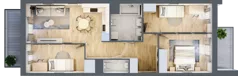 4 pokoje, mieszkanie 70,31 m², piętro 4, oferta nr L211, Osiedle Witaj etap II, Poznań, Naramowice, Naramowice, ul. Bielicowa