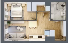 2 pokoje, mieszkanie 40,77 m², parter, oferta nr K166, Osiedle Witaj etap II, Poznań, Naramowice, Naramowice, ul. Bielicowa