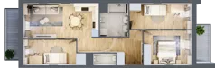 4 pokoje, mieszkanie 70,21 m², piętro 3, oferta nr L206, Osiedle Witaj etap II, Poznań, Naramowice, Naramowice, ul. Bielicowa