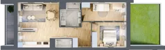 3 pokoje, mieszkanie 62,09 m², parter, oferta nr L191, Osiedle Witaj etap II, Poznań, Naramowice, Naramowice, ul. Bielicowa