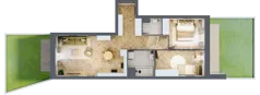 3 pokoje, mieszkanie 61,65 m², parter, oferta nr E267, Osiedle Witaj etap III, Poznań, Naramowice, ul. Bielicowa