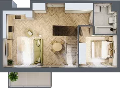 2 pokoje, mieszkanie 48,72 m², piętro 4, oferta nr E305, Osiedle Witaj etap III, Poznań, Naramowice, ul. Bielicowa