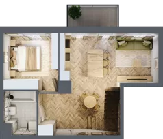 2 pokoje, mieszkanie 45,83 m², piętro 4, oferta nr E311, Osiedle Witaj etap III, Poznań, Naramowice, ul. Bielicowa