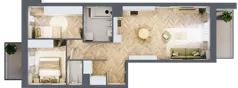3 pokoje, mieszkanie 65,13 m², piętro 4, oferta nr E309, Osiedle Witaj etap III, Poznań, Naramowice, ul. Bielicowa
