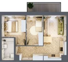 3 pokoje, mieszkanie 51,16 m², piętro 4, oferta nr E310, Osiedle Witaj etap III, Poznań, Naramowice, ul. Bielicowa