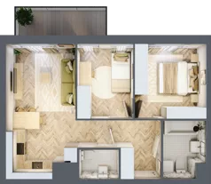 3 pokoje, mieszkanie 53,93 m², piętro 2, oferta nr E282, Osiedle Witaj etap III, Poznań, Naramowice, ul. Bielicowa