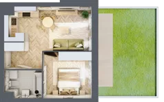 2 pokoje, mieszkanie 37,26 m², parter, oferta nr E265, Osiedle Witaj etap III, Poznań, Naramowice, ul. Bielicowa