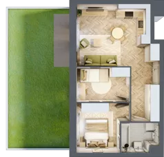 3 pokoje, mieszkanie 49,90 m², parter, oferta nr E268, Osiedle Witaj etap III, Poznań, Naramowice, ul. Bielicowa