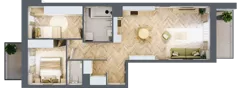 3 pokoje, mieszkanie 65,07 m², piętro 3, oferta nr E299, Osiedle Witaj etap III, Poznań, Naramowice, ul. Bielicowa
