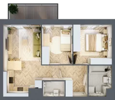 3 pokoje, mieszkanie 52,78 m², piętro 1, oferta nr E273, Osiedle Witaj etap III, Poznań, Naramowice, ul. Bielicowa