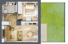 2 pokoje, mieszkanie 39,60 m², parter, oferta nr K318, Osiedle Witaj etap III, Poznań, Naramowice, ul. Bielicowa