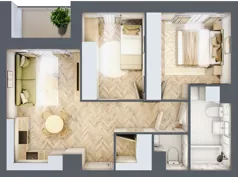3 pokoje, mieszkanie 51,59 m², piętro 1, oferta nr K328, Osiedle Witaj etap III, Poznań, Naramowice, ul. Bielicowa