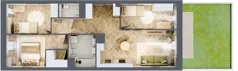 4 pokoje, mieszkanie 69,06 m², parter, oferta nr K317, Osiedle Witaj etap III, Poznań, Naramowice, ul. Bielicowa